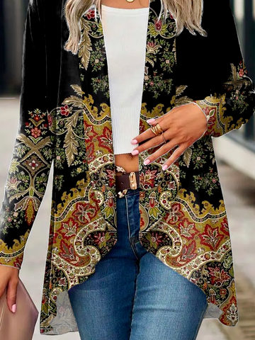 Élasticité moyenne Manches Longues Régulier Ethnique Kimono pour Femmes