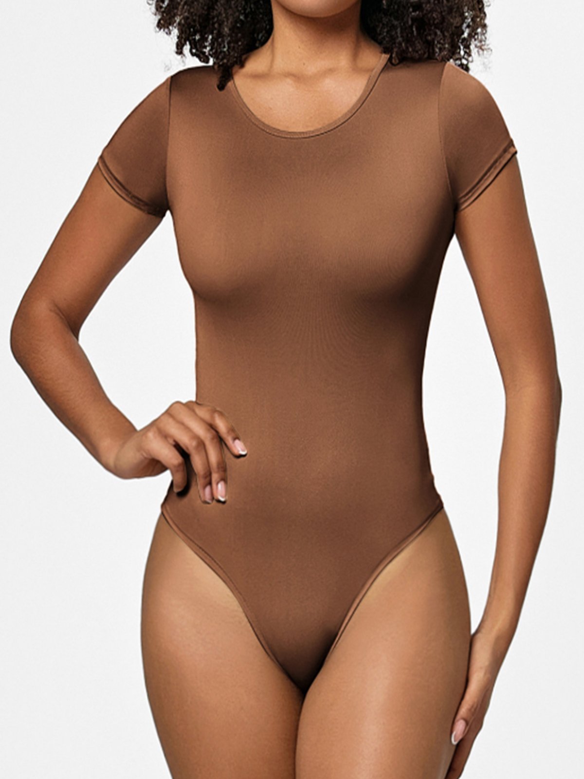 Femmes Guêpière Femmes Décontracté Plain Toutes Les Saisons Polyester Quotidien Standard Manches Courtes Col Rond Régulier