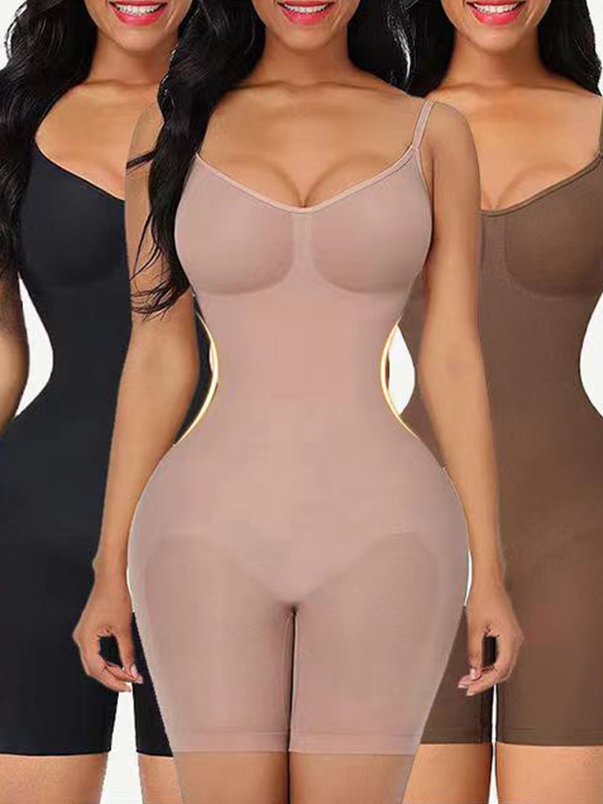 Femmes Guêpière Sexy Plain Toutes Les Saisons Polyester Micro-élasticité Domestique Boxeur Régulier pour Femmes