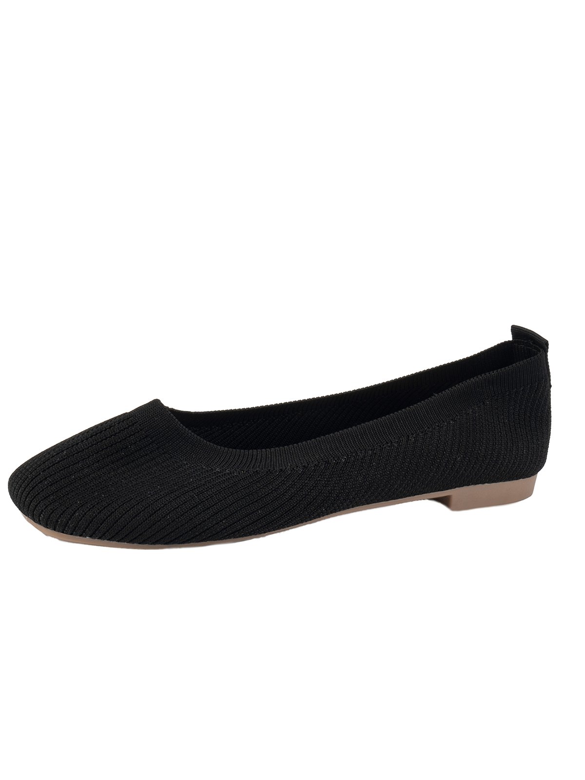 Chaussures à Tige Basse Femmes Décontracté Plain Toutes Les Saisons Respirable Bout Fermé Tissu de Maille Caoutchouc à Enfiler Chaussures à Tige Basse