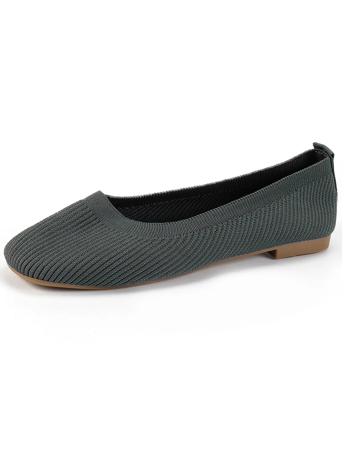 Chaussures à Tige Basse Femmes Décontracté Plain Toutes Les Saisons Respirable Bout Fermé Tissu de Maille Caoutchouc à Enfiler Chaussures à Tige Basse