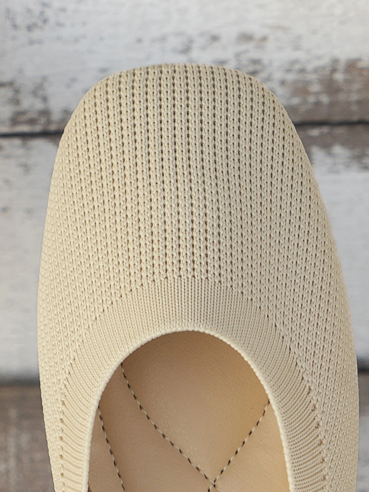 Chaussures à Tige Basse Femmes Décontracté Plain Toutes Les Saisons Respirable Bout Fermé Tissu de Maille Caoutchouc à Enfiler Chaussures à Tige Basse