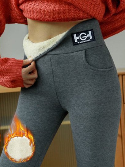 Pantalons De Yoga Femmes Décontracté Plain Printemps / Automne Polyester Naturel Quotidien chaleur Long en Toison