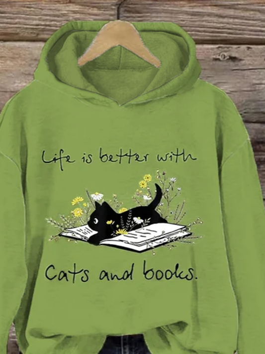 à Capuche Décontracté Printemps / Automne Chat Naturel Aucune élasticité Quotidien Mi-long Droit Régulier pour Femmes