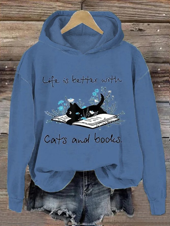 à Capuche Décontracté Printemps / Automne Chat Naturel Aucune élasticité Quotidien Mi-long Droit Régulier pour Femmes