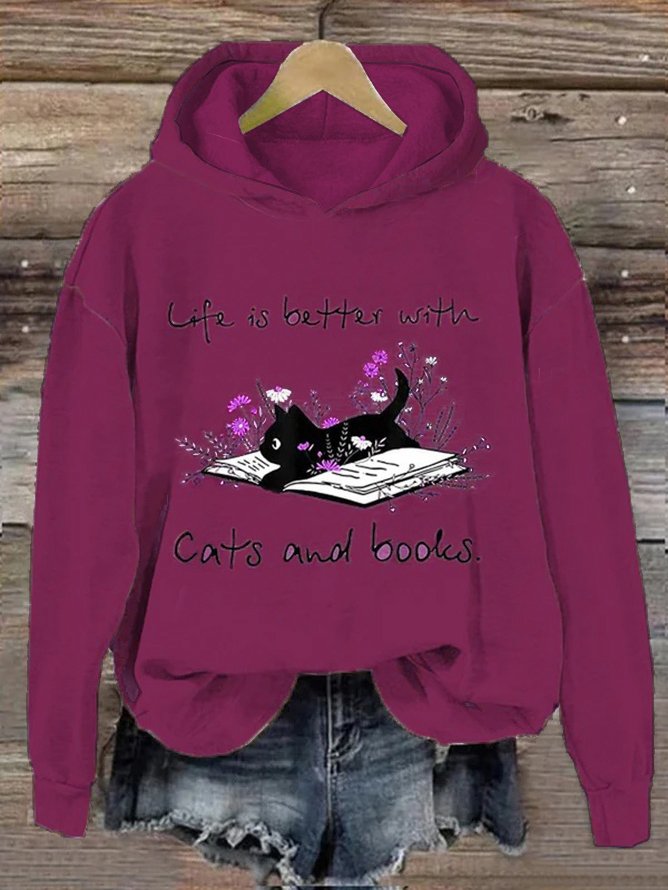 à Capuche Décontracté Printemps / Automne Chat Naturel Aucune élasticité Quotidien Mi-long Droit Régulier pour Femmes