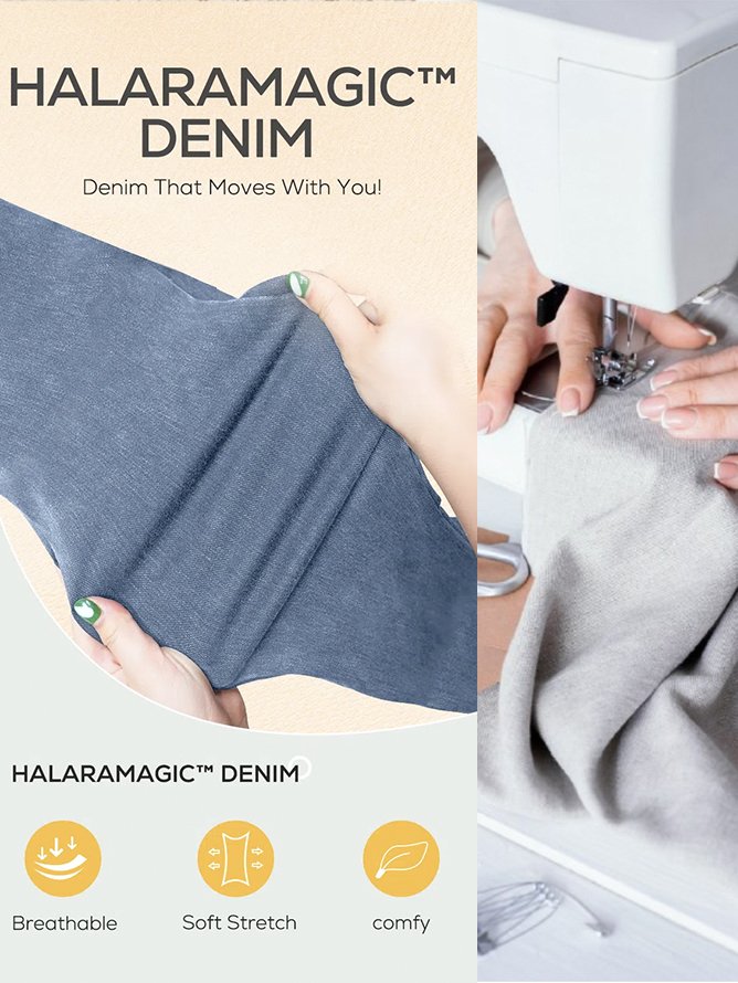 Jeans Femmes Décontracté Plain Printemps / Automne Naturel à Haute Élasticité Coupe Régulière Pantalon à pattes d'éléphant Toile de Jean Régulier