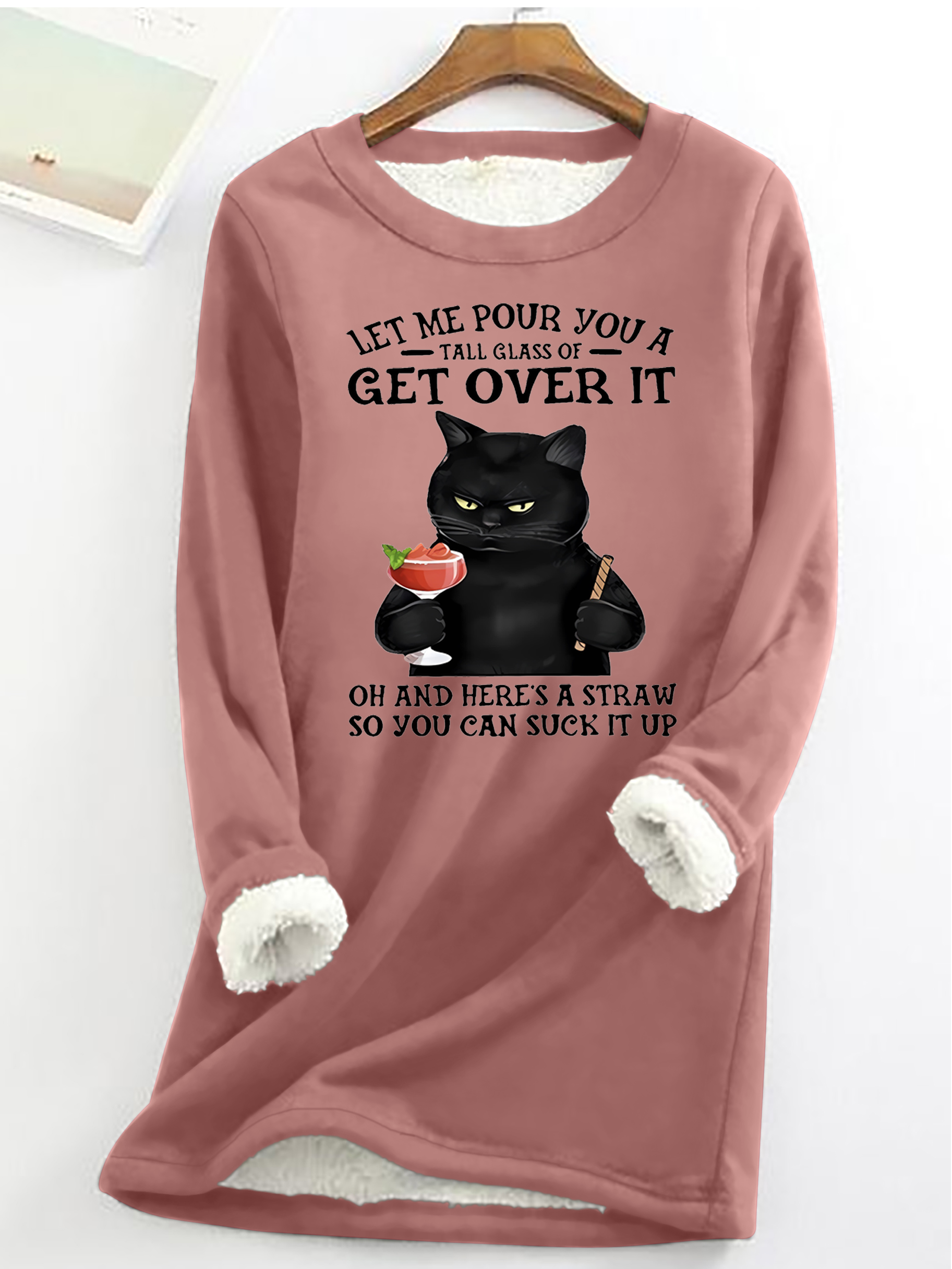 Sweat-shirts Décontracté Hiver Père Noël Micro-élasticité Quotidien Coupe Régulière Col Rond en Mélangé de Coton Droit pour Femmes