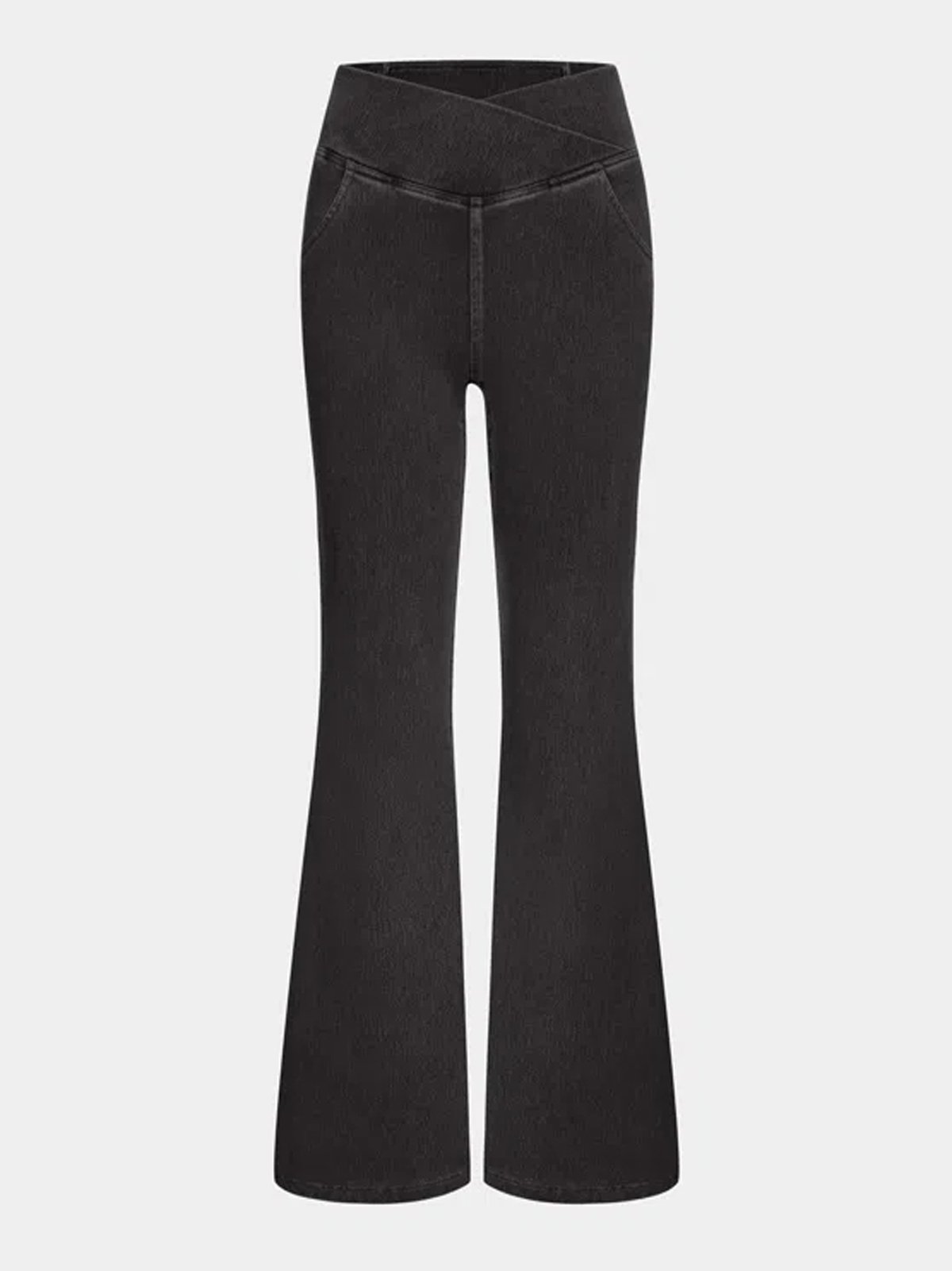 Jeans Femmes Décontracté Plain Printemps / Automne Naturel à Haute Élasticité Coupe Régulière Pantalon à pattes d'éléphant Toile de Jean Régulier