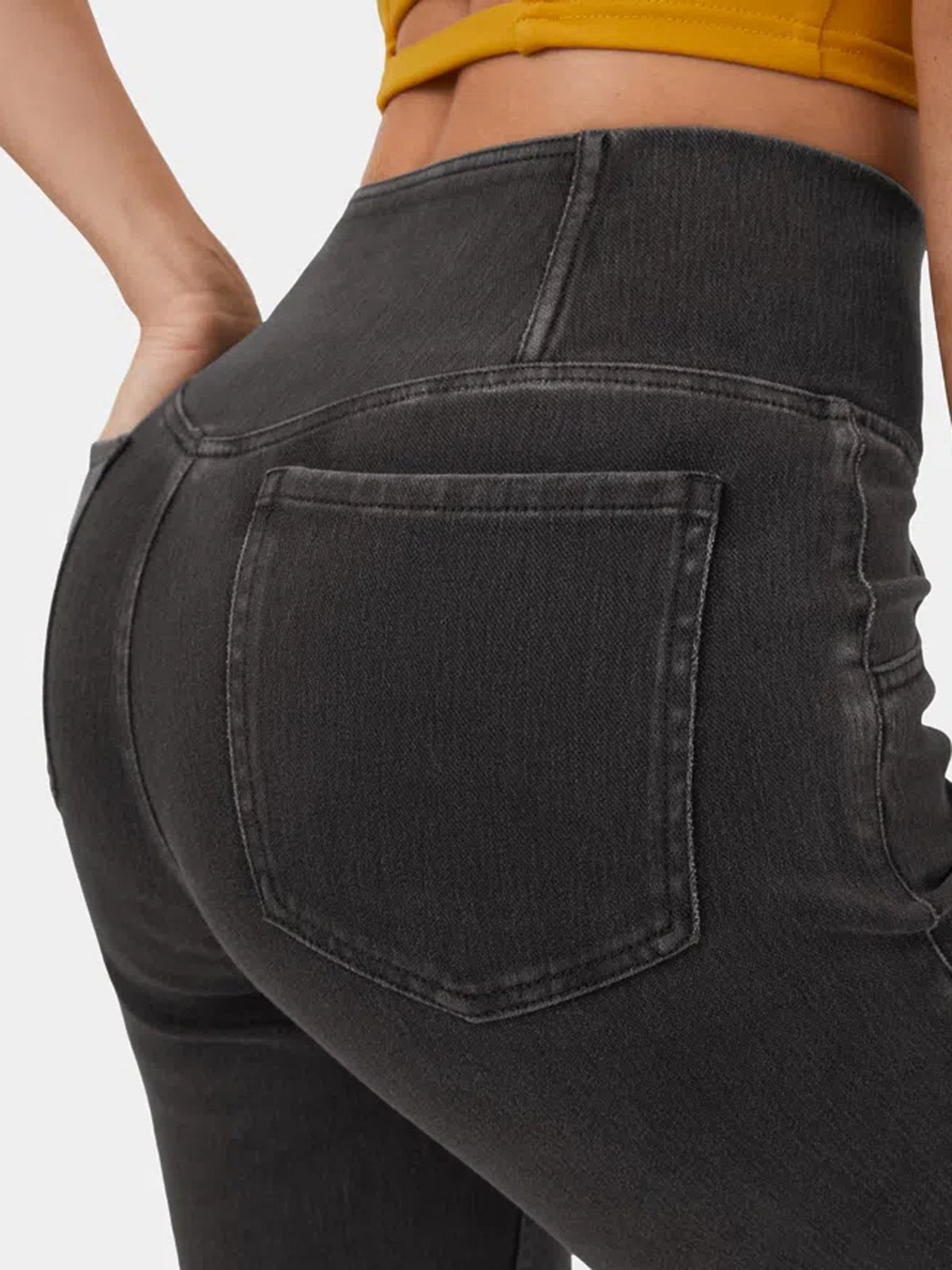 Jeans Femmes Décontracté Plain Printemps / Automne Naturel à Haute Élasticité Coupe Régulière Pantalon à pattes d'éléphant Toile de Jean Régulier