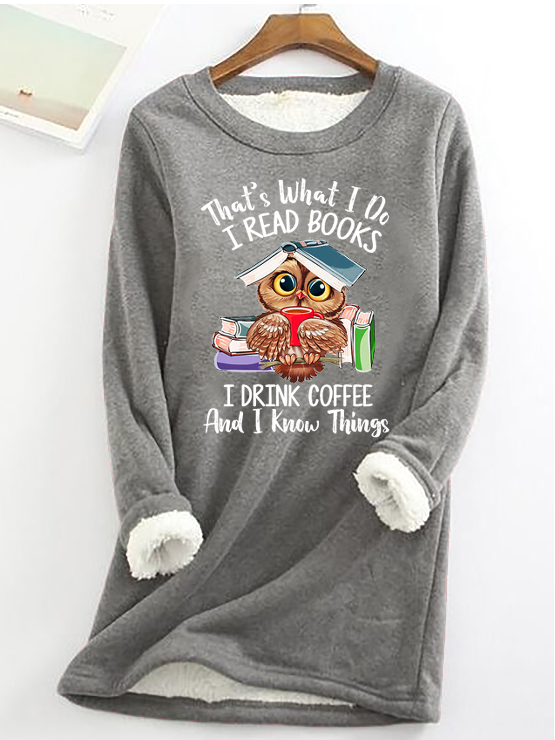 Sweat-shirts Imprimé d'Animal Printemps / Automne Simple Polyester Quotidien Manches Longues Col Rond Régulier Droit pour Femmes