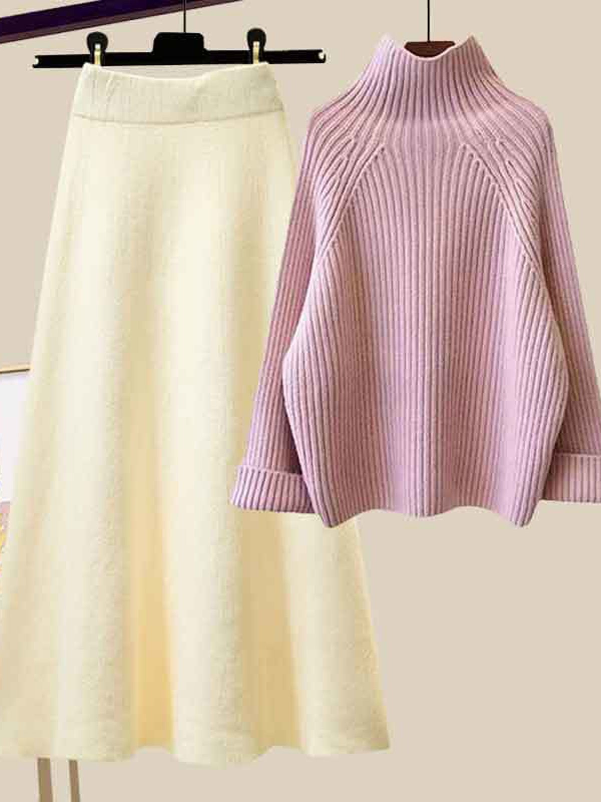 Ensemble 2 Pièces Femme LILLUSORY – Haut Manches Courtes + Pantalon Large – Tissu Tricot Léger, Taille Élastique