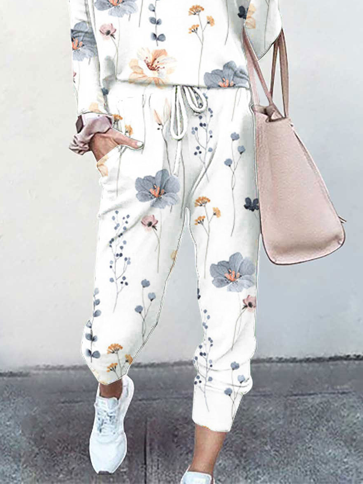 Ensemble Deux Pièces Femme Manches Longues et Pantalon Élastiqué