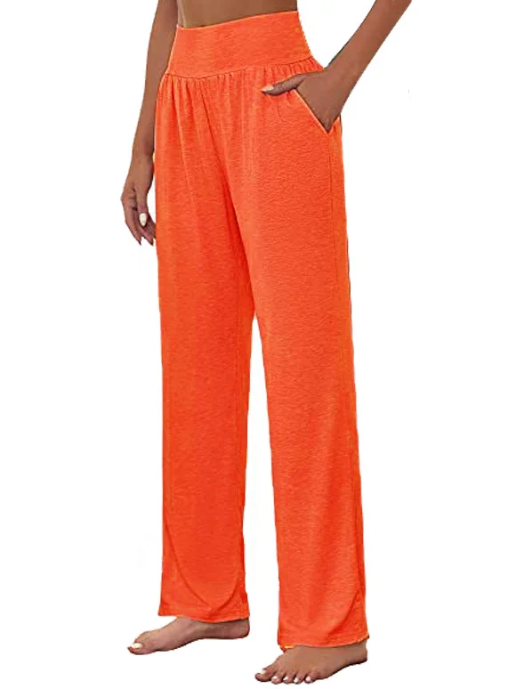 Pantalons Décontracté Plain Printemps / Automne Tricoté Ample Pantalon droit Droit Régulier Élasticité moyenne pour Femmes