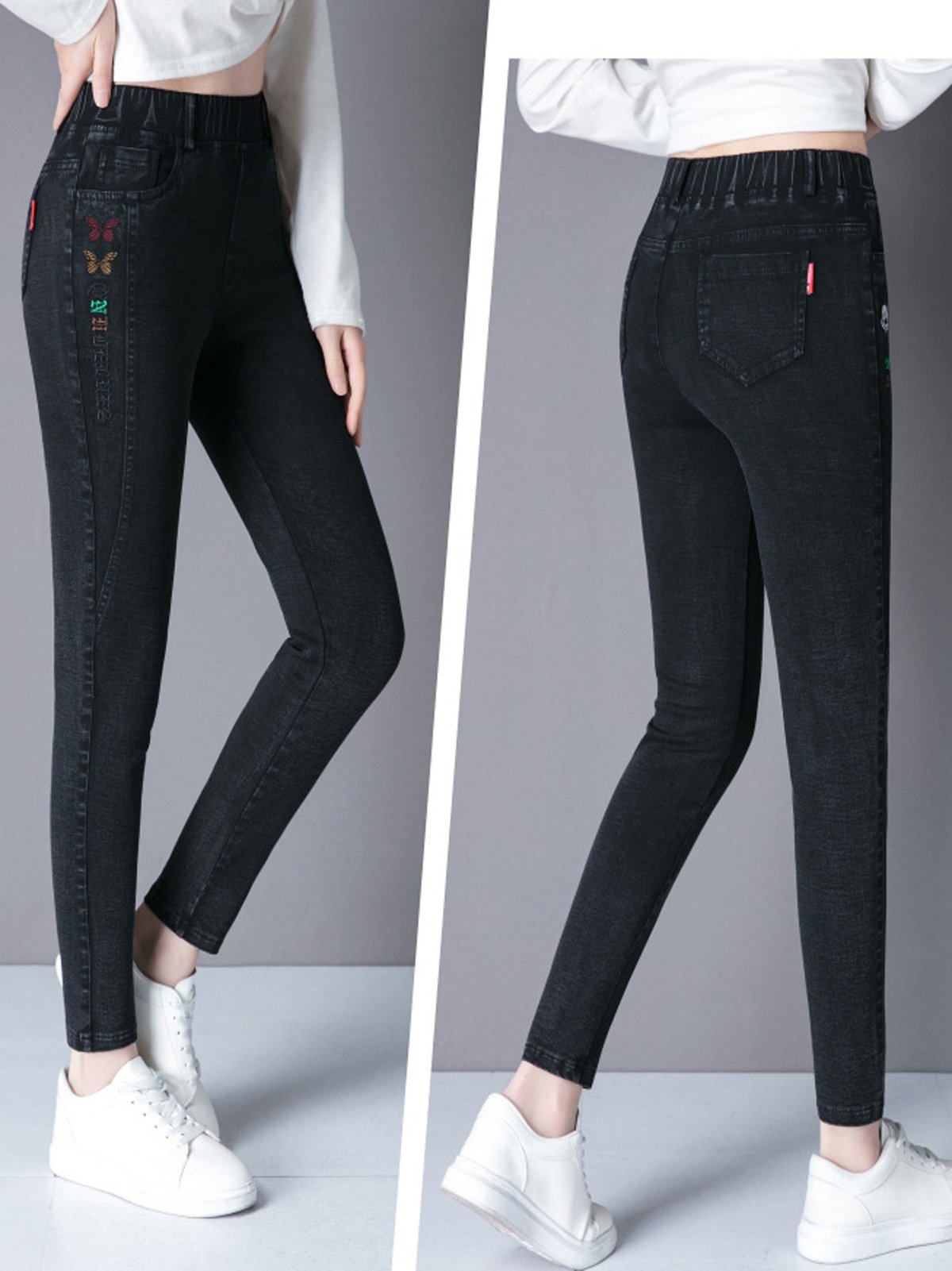 Jeans Femmes Décontracté Plain Printemps / Automne Naturel Aucune élasticité Quotidien Ample Long Droit