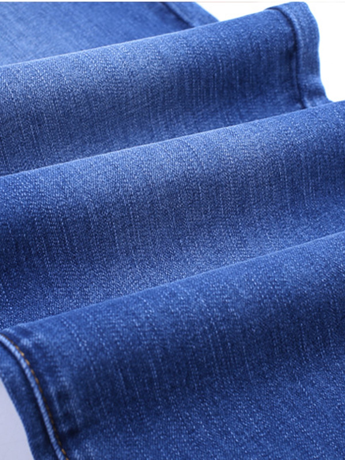Jeans Décontracté Plain Printemps / Automne Naturel Pantalons à Jambe Large Toile de Jean Long Droit Régulier pour Femmes