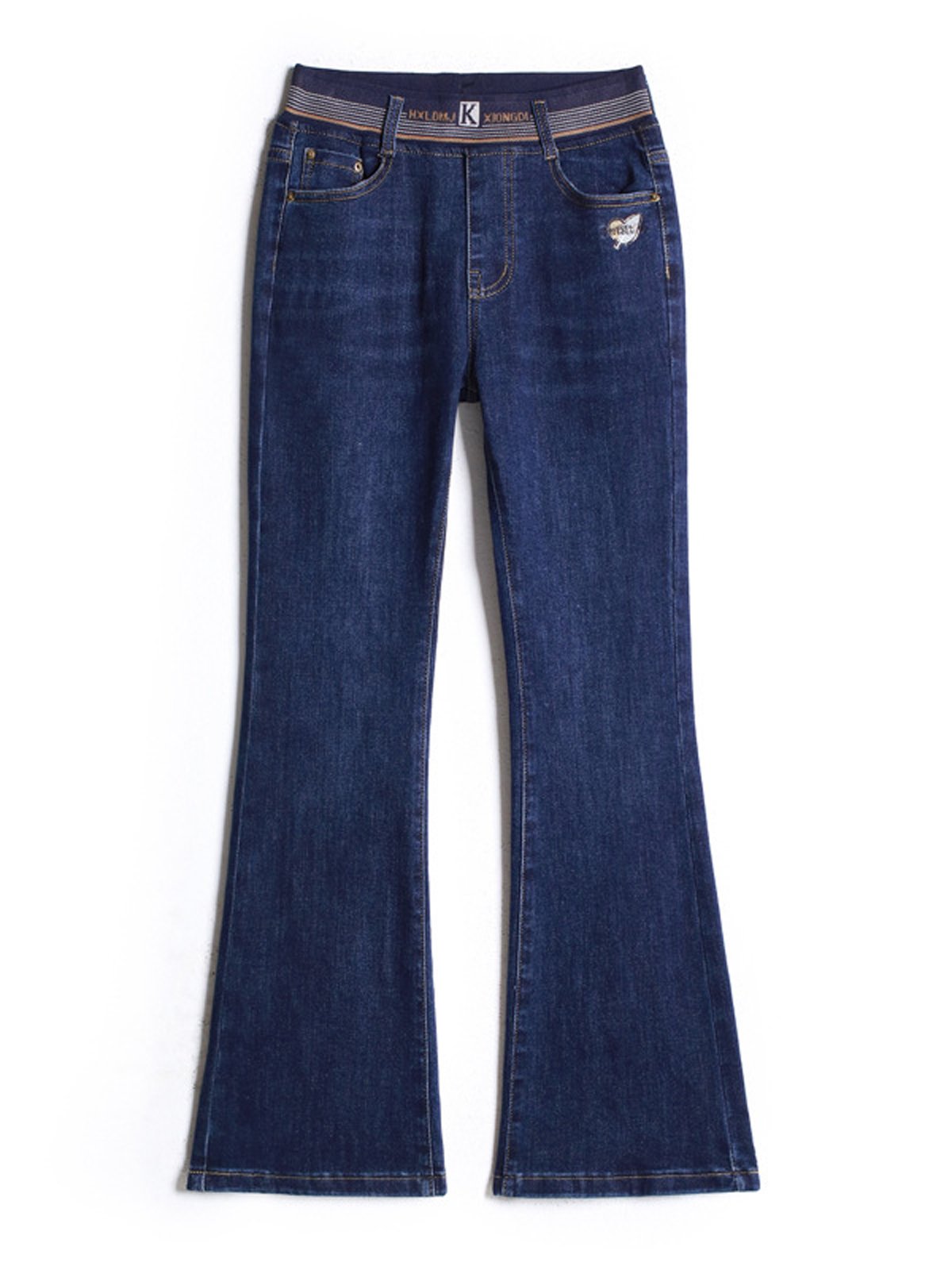 Pantalon Palazzo Femme En Denim - Coupe Large, Jambes évasées - Taille élastique Avec Cordon - Style Décontracté Y2K - Pour été, Plage, Quotidien