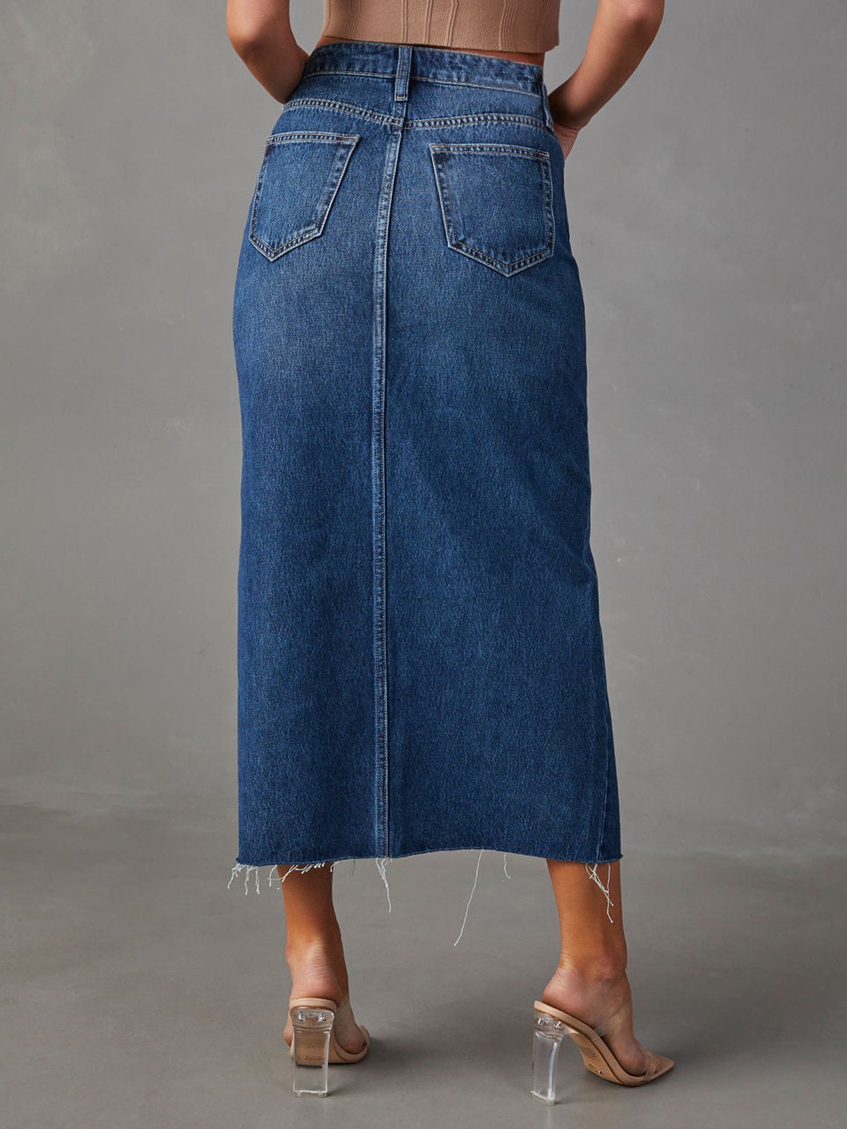 Jupes Décontracté Plain Printemps / Automne Naturel Aucune élasticité Quotidien Ample Maxi Trapèze pour Femmes