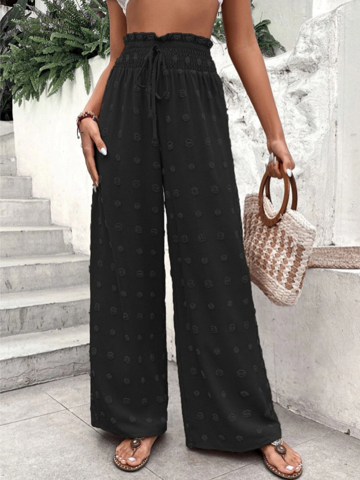 Pantalon Femme Décontracté Ultra Doux TYSI - Taille Plus N°12 - Élastique Confortable