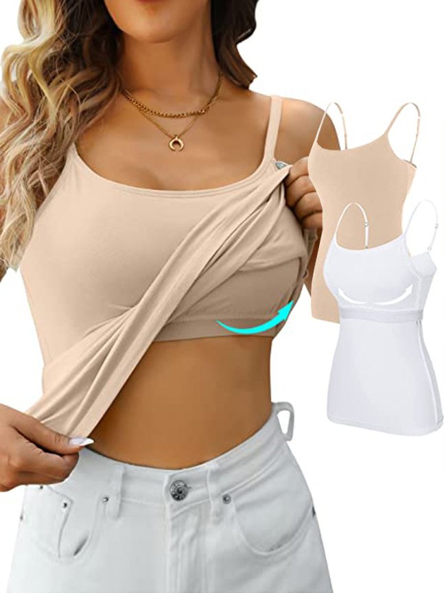 Camisole Femmes Décontracté Plain Été à Bretelles Quotidien Ample Régulier Gallus Droit