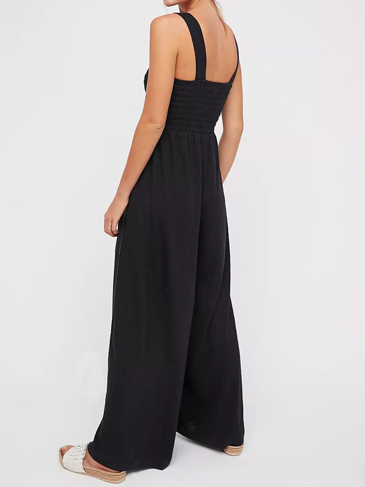 Combinaisons Femmes Décontracté Plain Été Spandex à Bretelles Quotidien Coupe Régulière Long Régulier