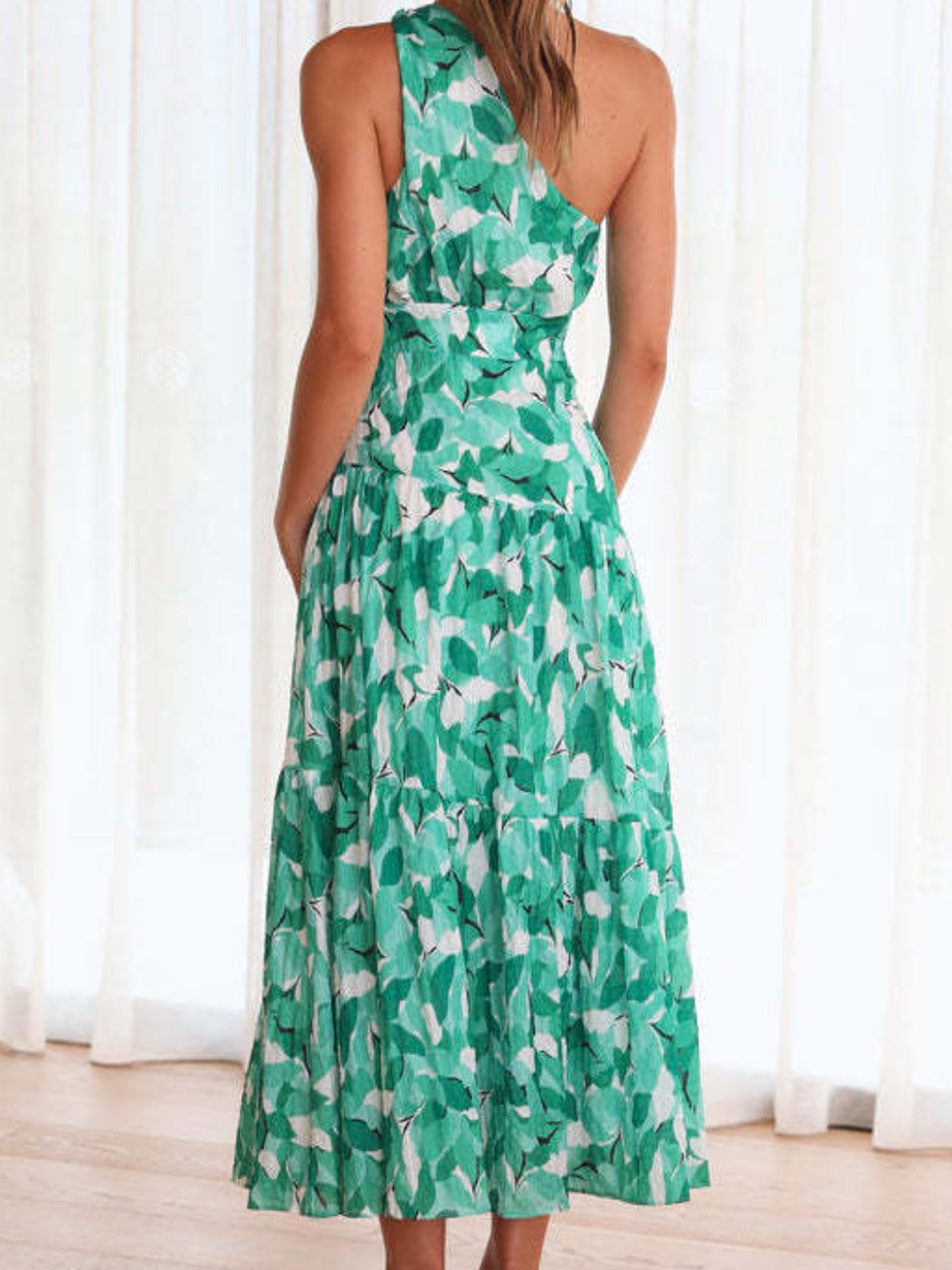 Femmes Floral Rouge Confortable Robe Maxi Décontracté