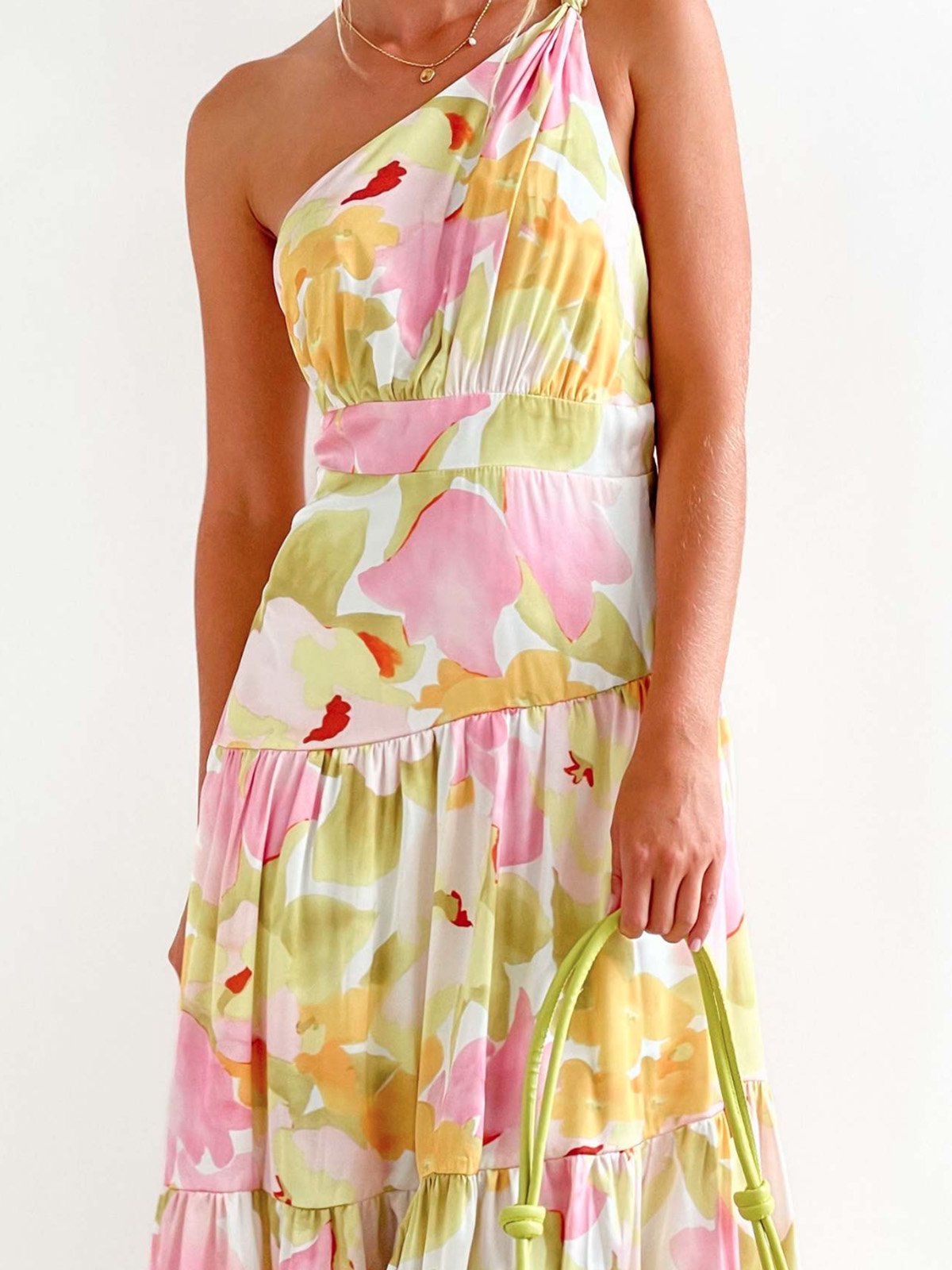 Femmes Floral Rouge Confortable Robe Maxi Décontracté