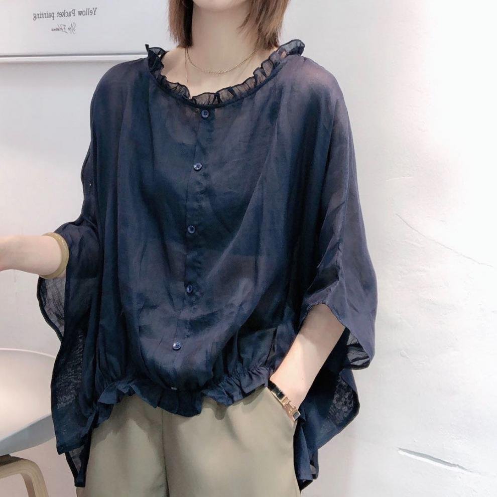 Chemises Femmes Décontracté Plain Été Polyester Ample Demi Manche Col Rond Droit Régulier
