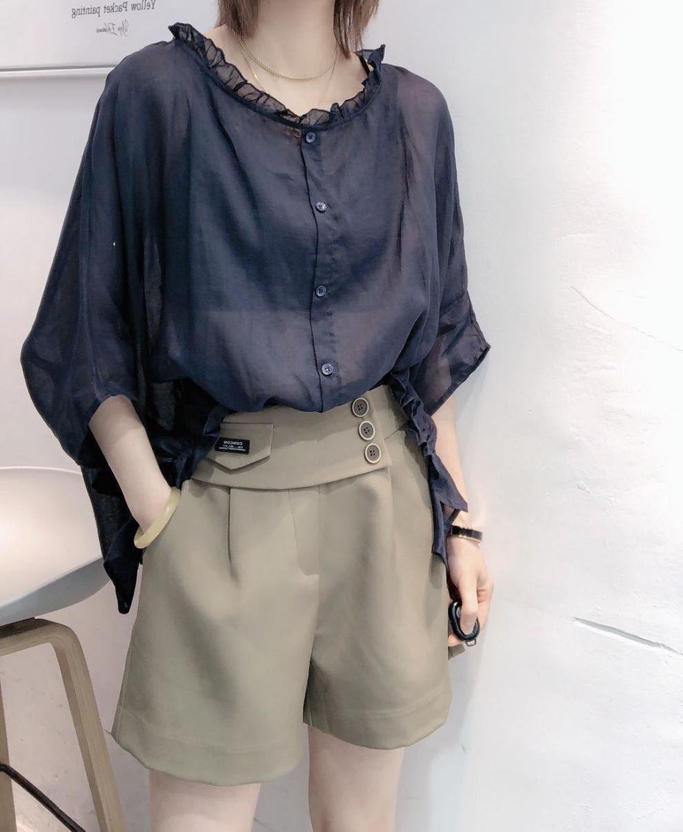 Chemises Femmes Décontracté Plain Été Polyester Ample Demi Manche Col Rond Droit Régulier