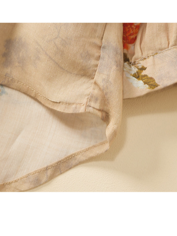 Blouses Femmes Décontracté Abstrait Printemps / Automne Polyester Aucune élasticité Vacances Manches trois quarts Régulier Droit