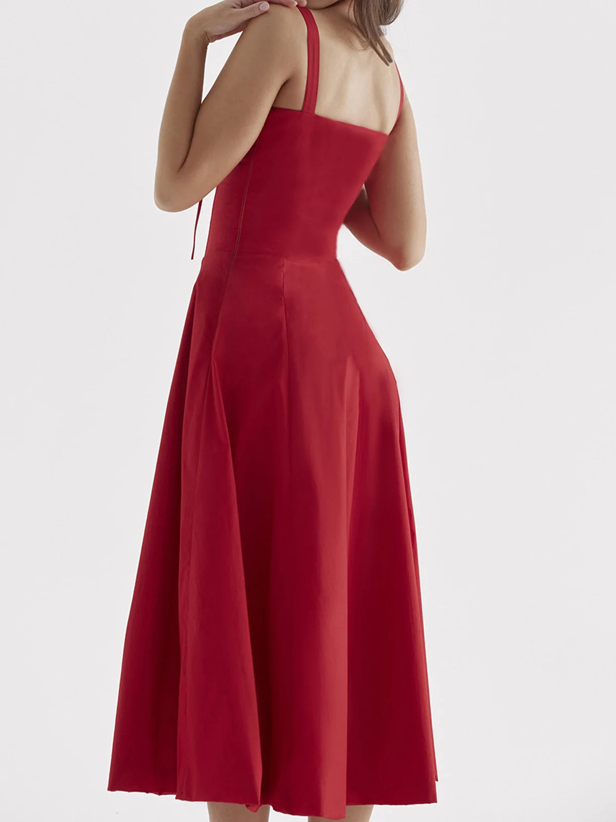 Femmes Plain Jaune-Clair à Bretelles Confortable Robe Maxi Décontracté