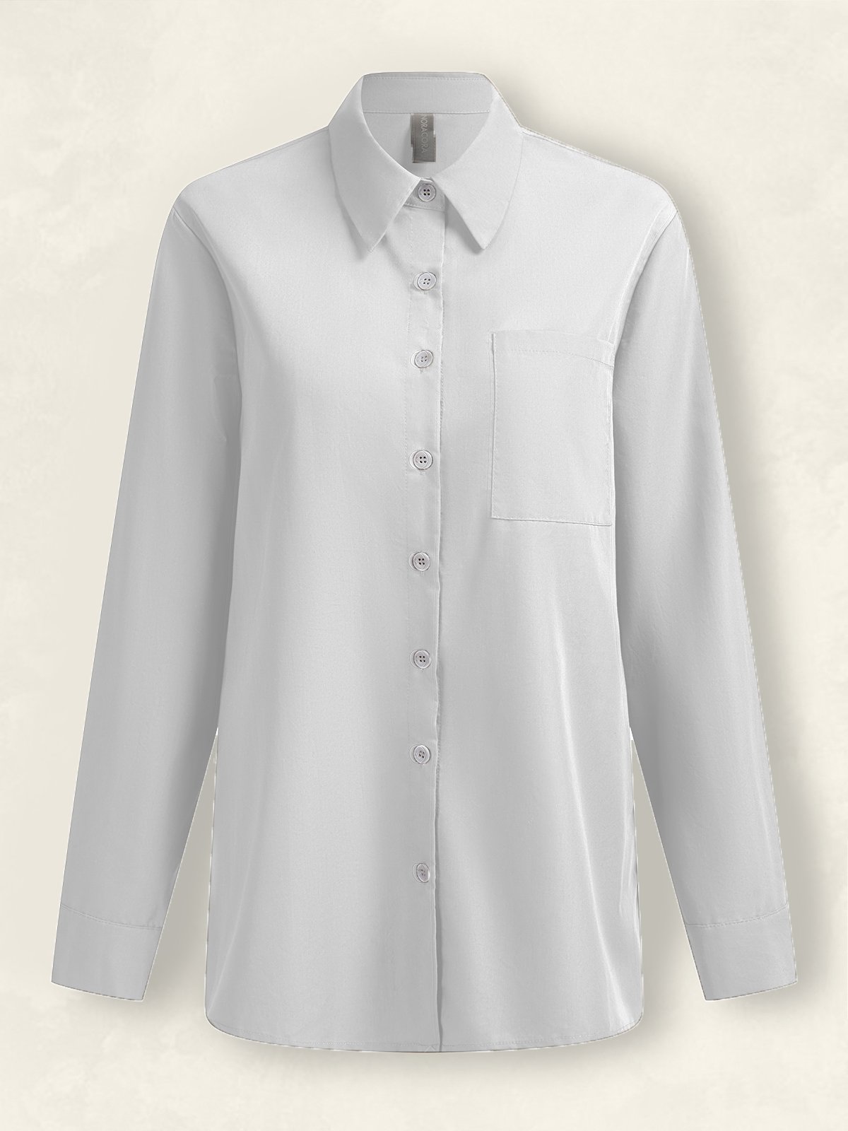 Blouses Décontracté Plain Printemps / Automne Aucune élasticité Vacances Manches Longues Régulier Régulier Col de Chemise pour Femmes