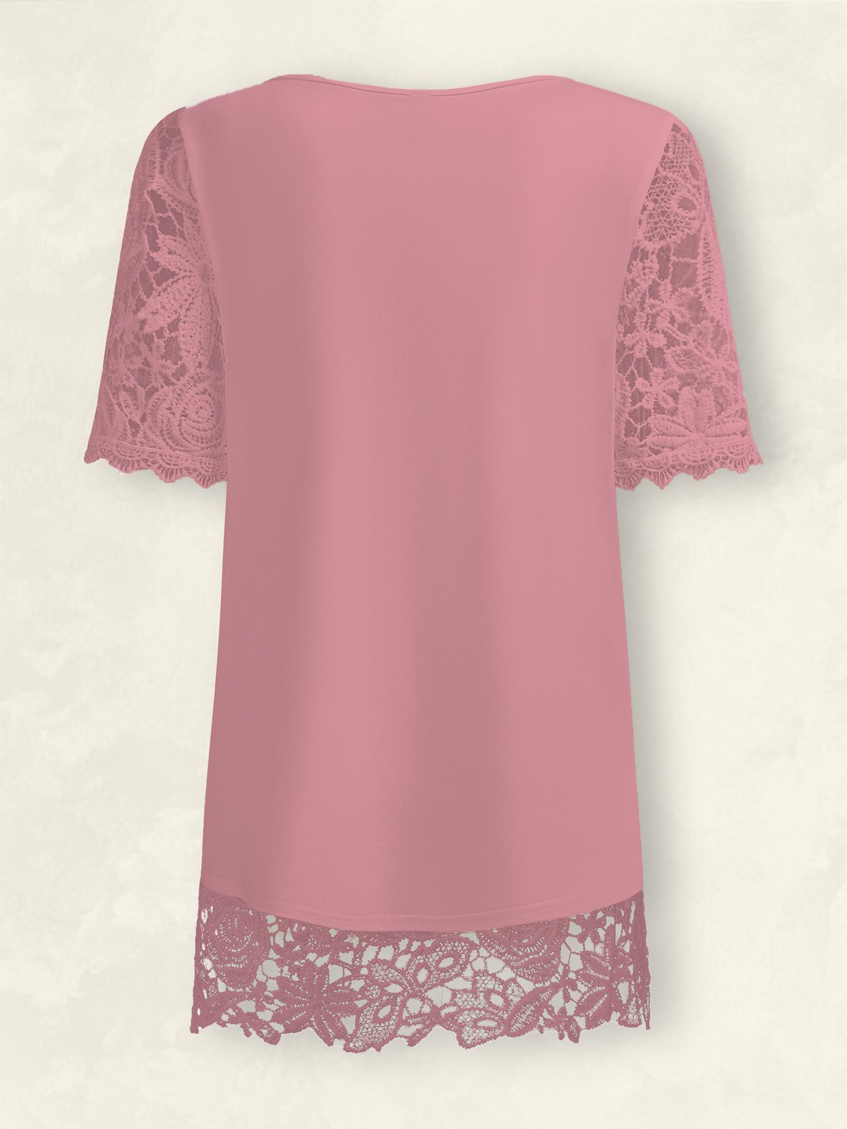 T-shirts Femmes Décontracté Plain Été Polyester Col Carré Quotidien Ample Manches Courtes Droit