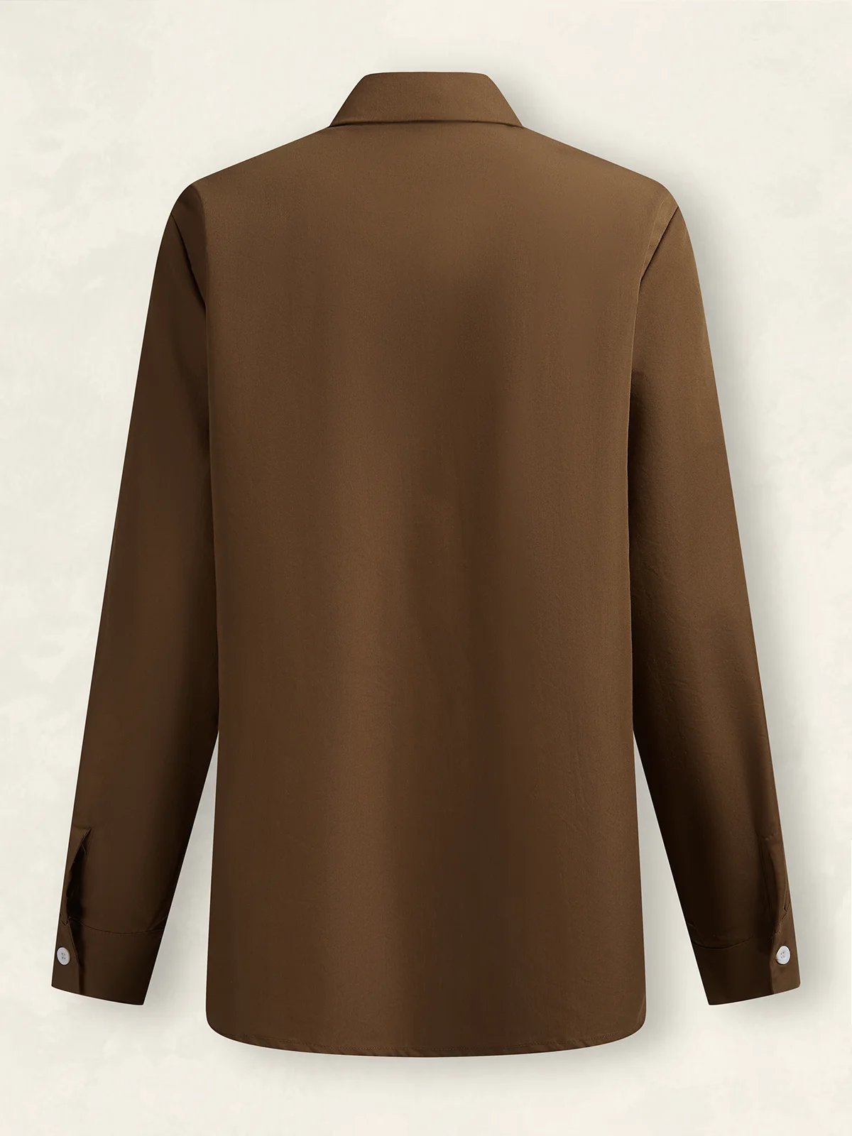 Blouses Décontracté Plain Printemps / Automne Aucune élasticité Vacances Manches Longues Régulier Régulier Col de Chemise pour Femmes