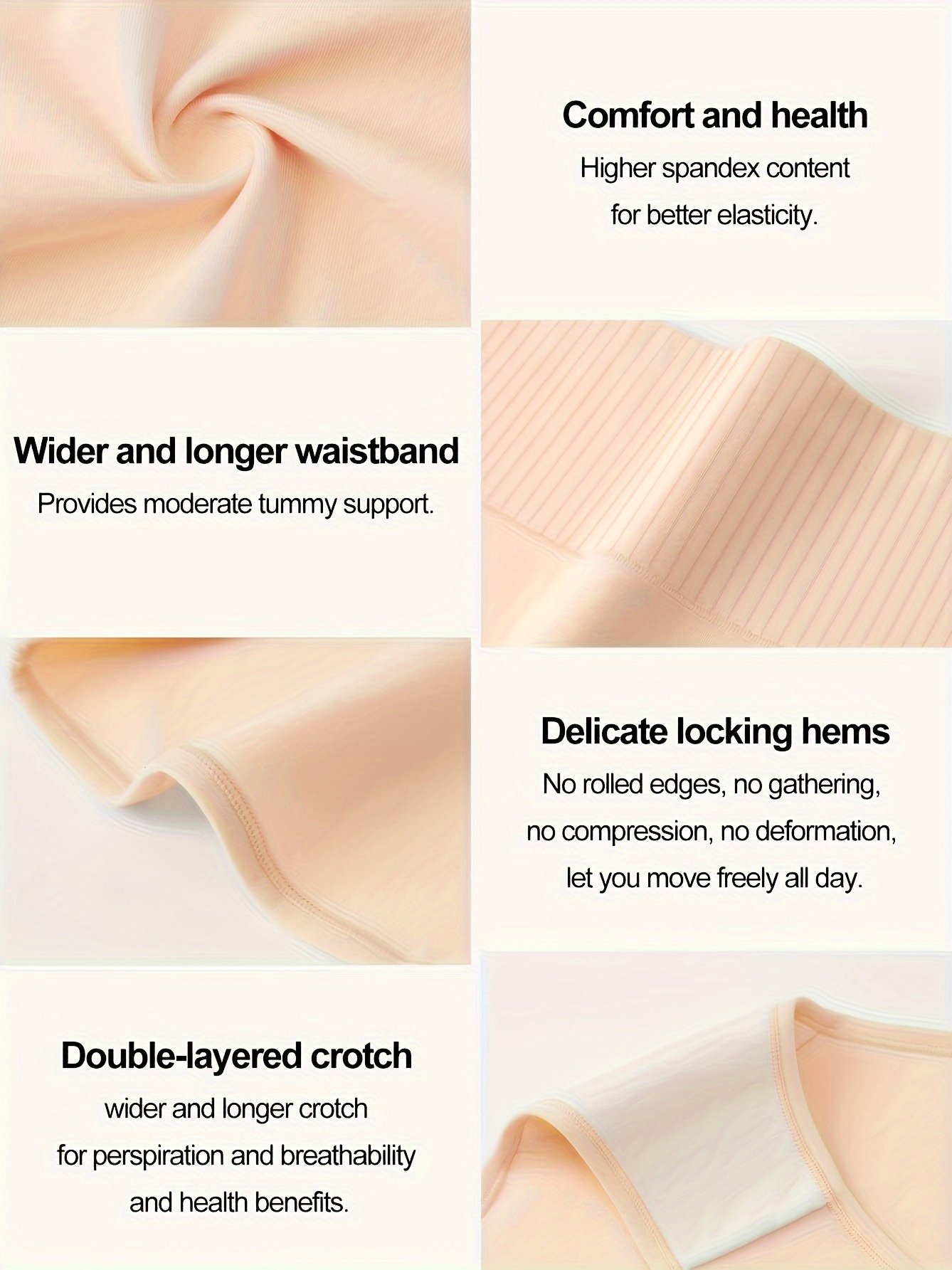 Culottes Femmes Décontracté Plain Toutes Les Saisons Coton à Haute Élasticité Quotidien Culottes Standard Régulier