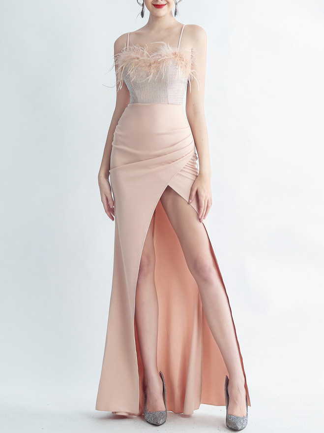Femmes Plain Blanc à Bretelles Confortable Robe Maxi Sexy
