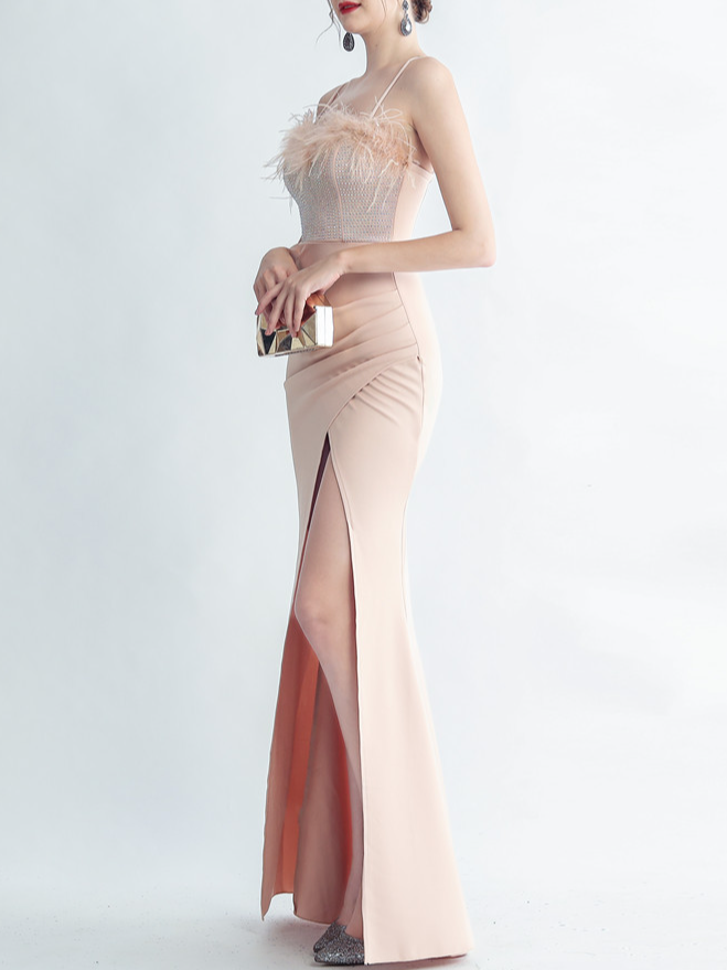 Femmes Plain Blanc à Bretelles Confortable Robe Maxi Sexy