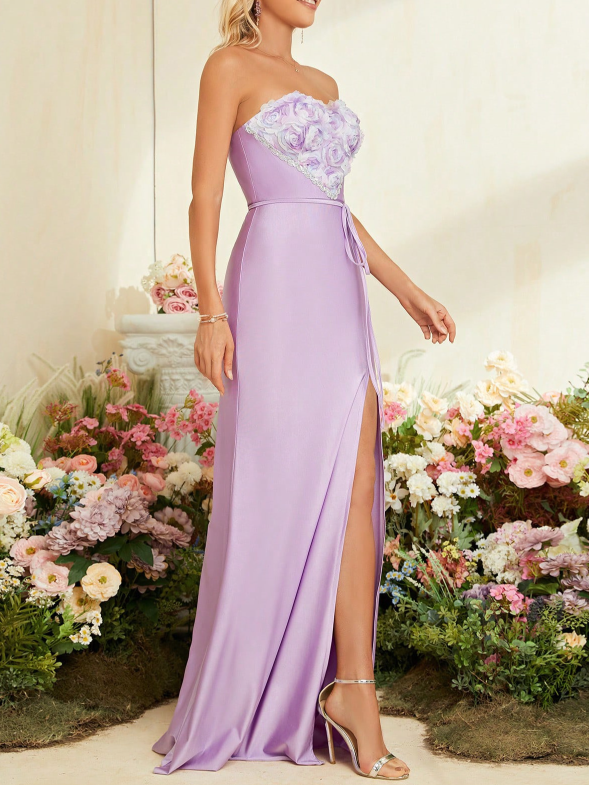Femmes Plain Violet l'Encolure Bateau Confortable Robe Maxi Sexy