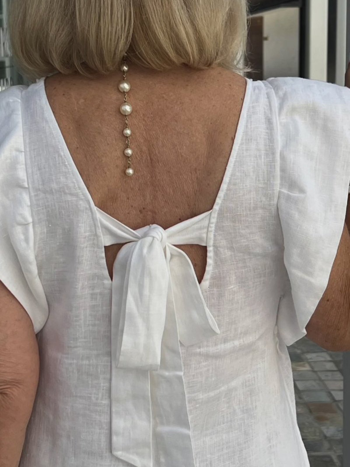 Femmes Plain Blanc Col V Confortable Robe Mi-Longue Décontracté