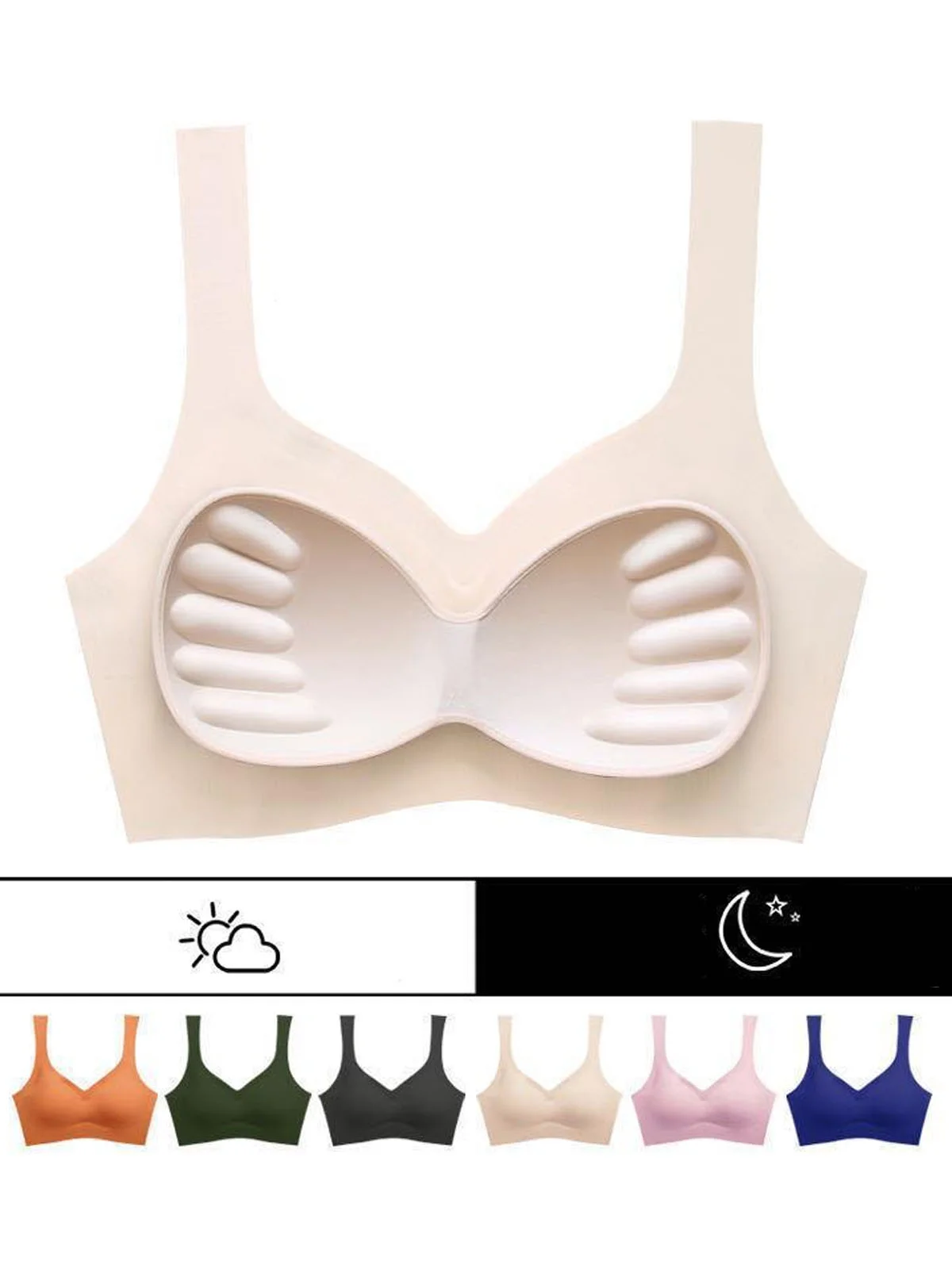 Soutiens-Gorge & Brassière Femmes Décontracté Plain Toutes Les Saisons Nylon Quotidien Bonnet Plein Sans Armature Élasticité moyenne Soutien-gorge