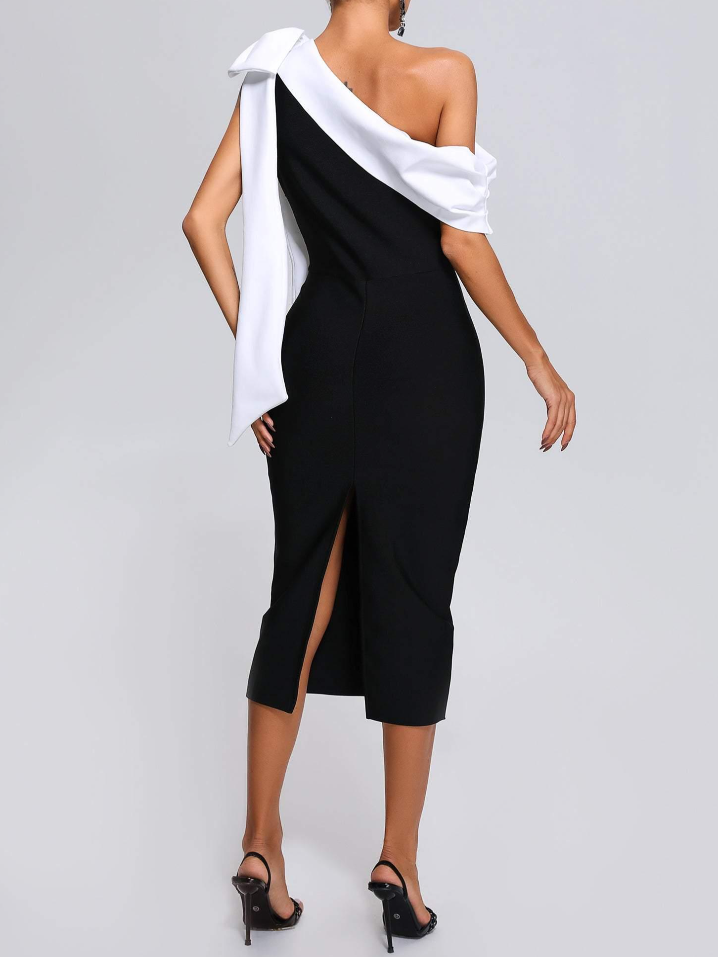 Femmes Plain Noir Sans Bretelles Confortable Robe Maxi Sexy