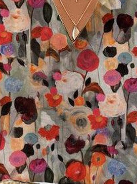 Chemisiers1 Décontracté Floral Été Col V Micro-élasticité Demi Manche Régulier Droit Régulier pour Femmes