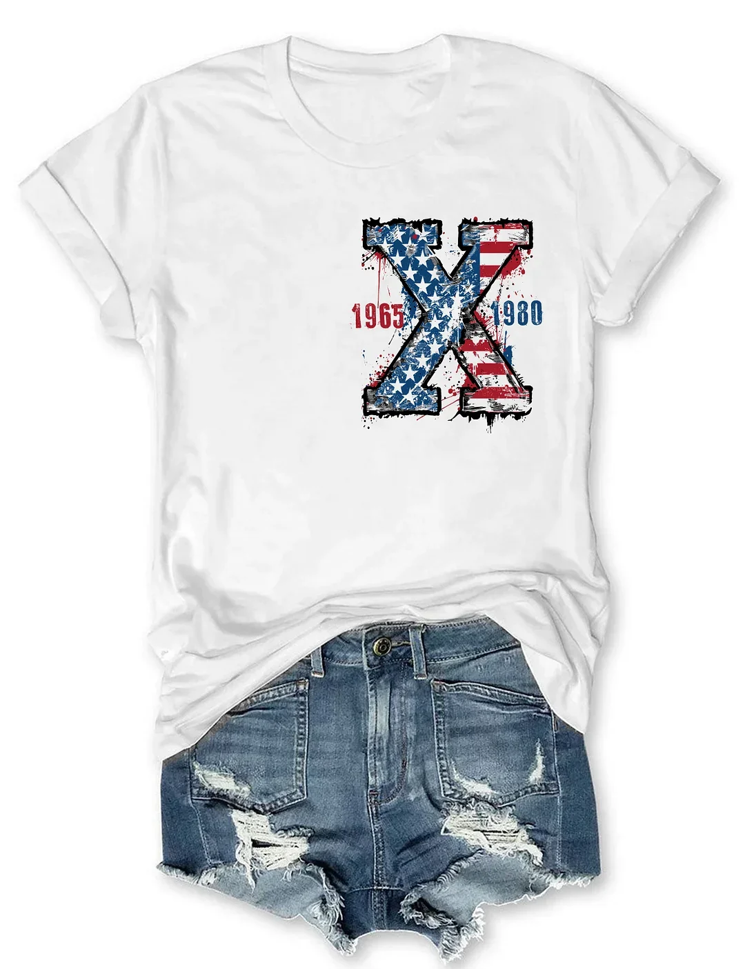 T-shirts Femmes Décontracté Été Lettres de texte Polyester Aucune élasticité Quotidien Ample Mancheron Droit