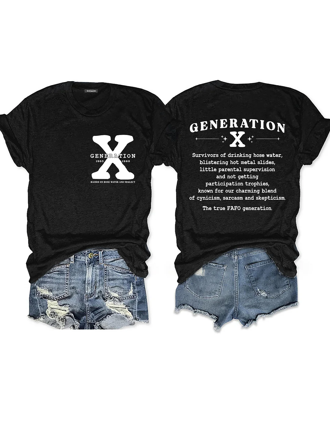 T-shirts Femmes Simple Été Lettres de texte Polyester Aucune élasticité Ample Mancheron Col Rond Régulier