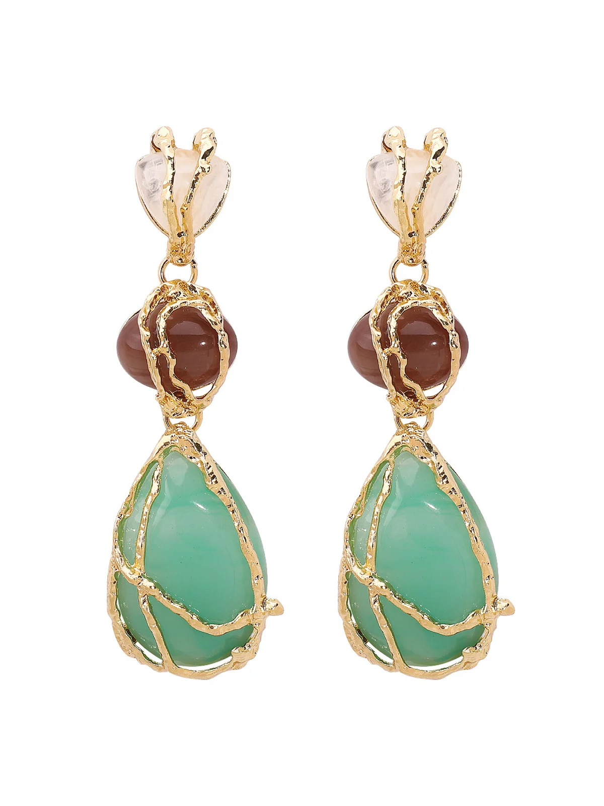 Boucles d'Oreilles Géométrique Toutes Les Saisons Élégant Fête Résine ÉPINGLES Style Pendre pour Femmes