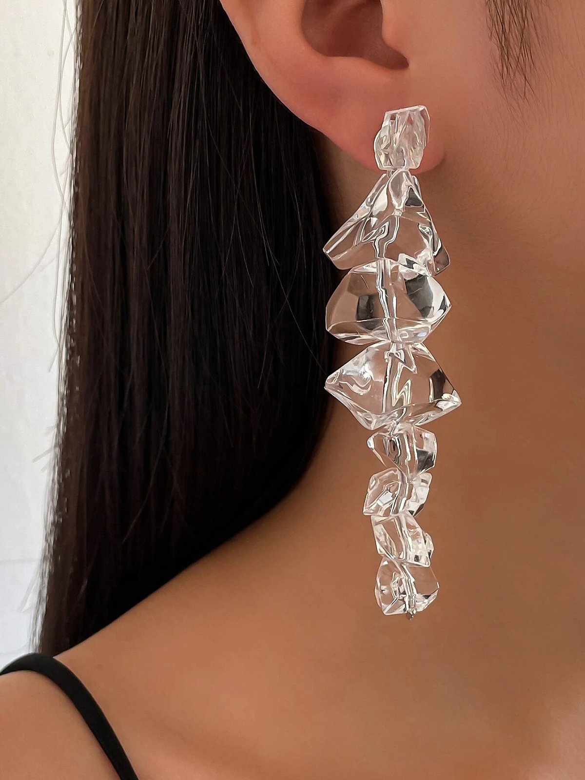 Boucles d'oreilles Femme Géométrique Toutes Les Saisons Urbain Fête Pendre Acrylique