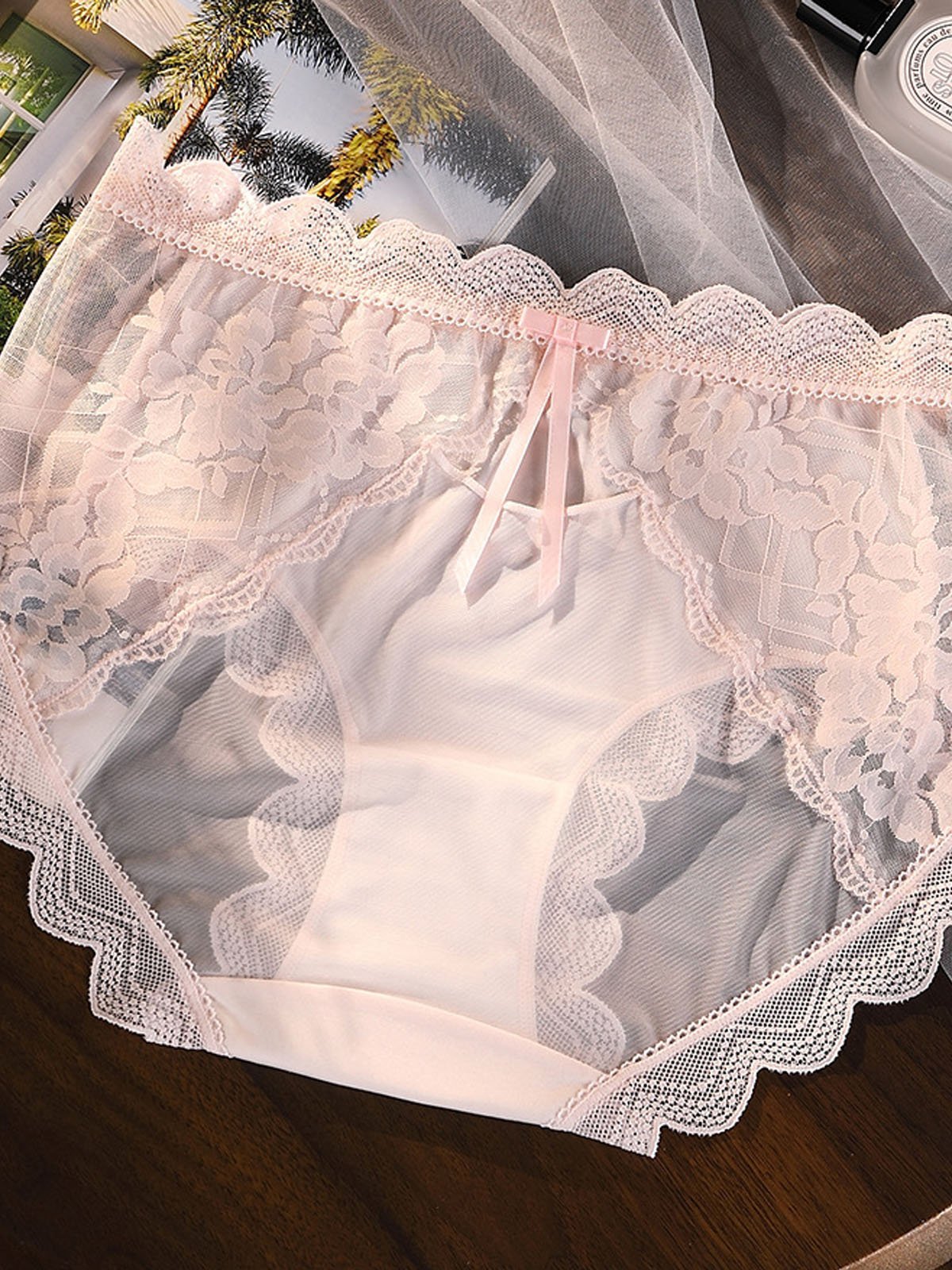 Culottes Décontracté Plain Toutes Les Saisons Polyester à Haute Élasticité Respirable Quotidien Dentelle Culottes pour Femmes