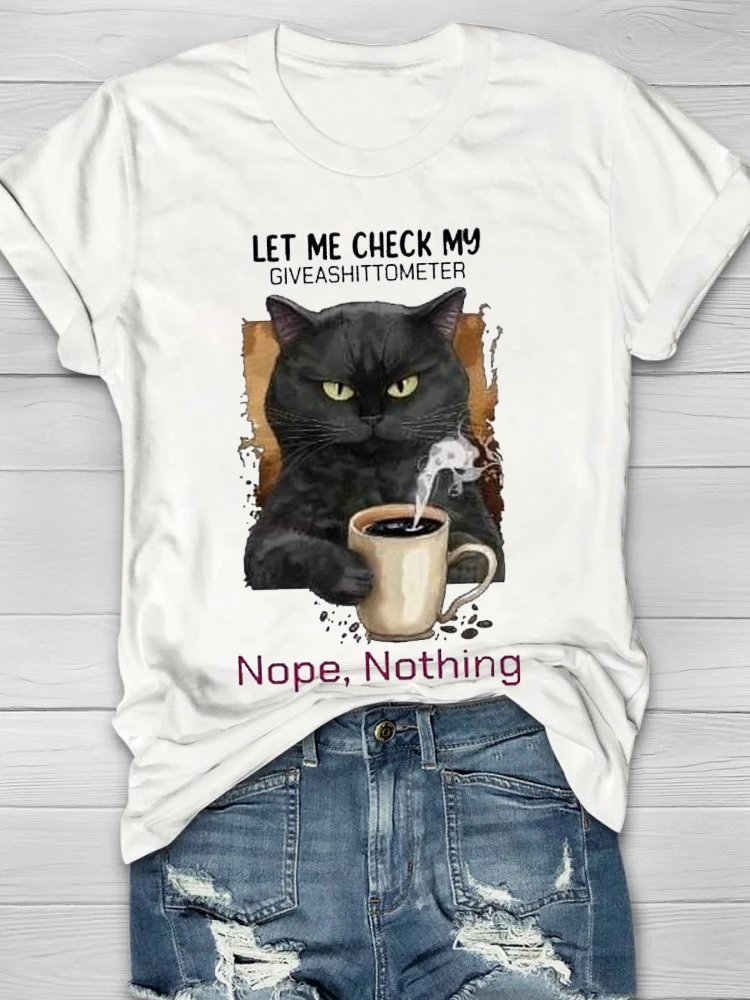 T-shirts Femmes Décontracté Été Chat Quotidien Manches Courtes Col Rond Droit Régulier Élasticité moyenne