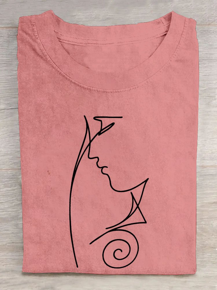 T-shirts Décontracté Abstrait Été Quotidien Ample Col Rond Régulier Régulier Oui pour Femmes
