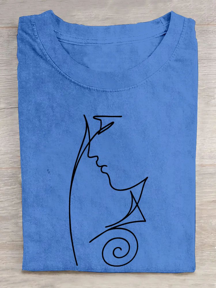 T-shirts Décontracté Abstrait Été Quotidien Ample Col Rond Régulier Régulier Oui pour Femmes